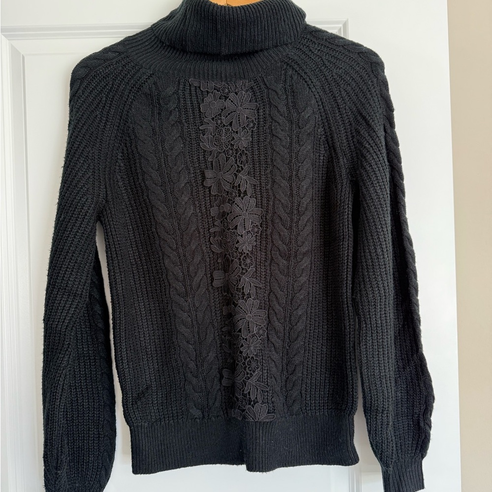 RW&CO. Black Cowl Neck Sweater